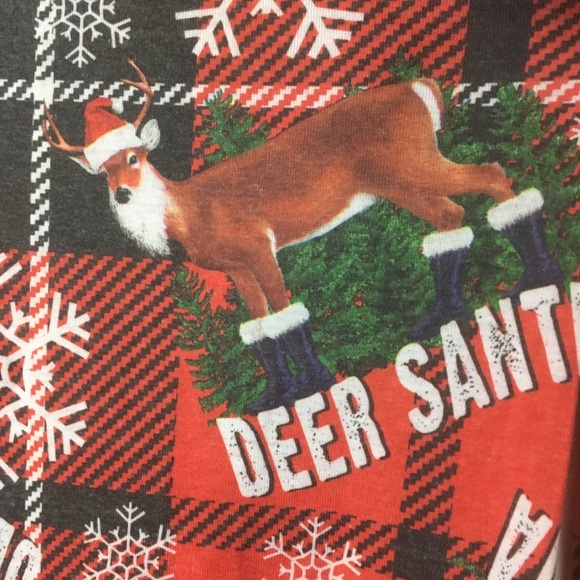 Wembley deer Santa one piece Christmas pajamas - Picture 4 of 7